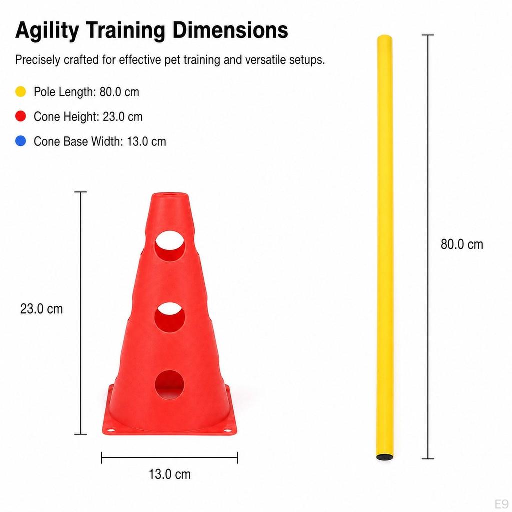 Hunde Agility Hürdenkegel Haustier Sprungtrainingsset für Anfänger Laufen Gehorsam