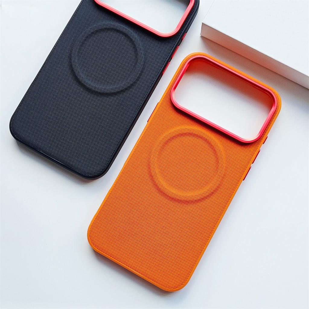 Leather Magnetic Phone Case for Iphone 17 Pro Max 17 Pro 17 Air for Magsafe Wireless Charging Shockproof Leather Hard Back Cover
