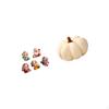 Fortune Pumpkin Resin Sculpture Decorative Mini Statue Cushion for Bedroom Sofa Bed Tabletop