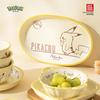 SHUNXIANG Pokémon Series Ceramic Tableware Sexquisite Plate and Bowls  Printed with Cute Patterns  Microwave and Dishwasher Safe