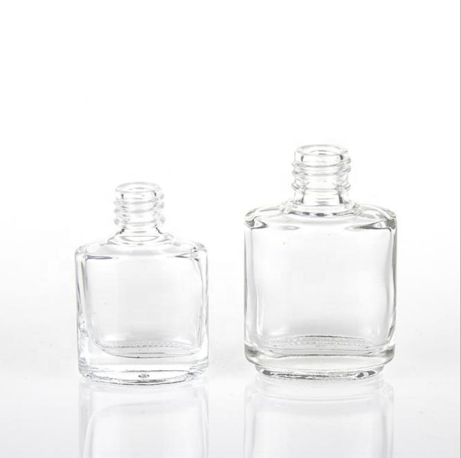 New Design 10ML Empty Luxury Glass Square Nail Polish Bottle With Brush