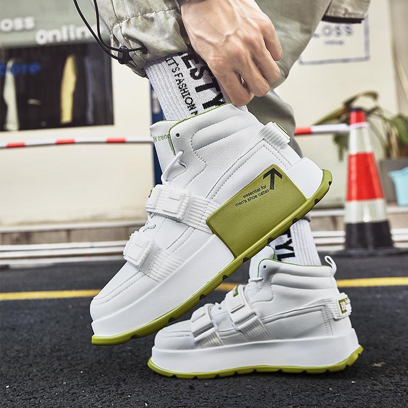 New Fashion Brand High Top Men's Shoes Outdoor Male Casual Sneakers Thick Soled Motorcycle Shoes Comfortable Men's Designer Shoe