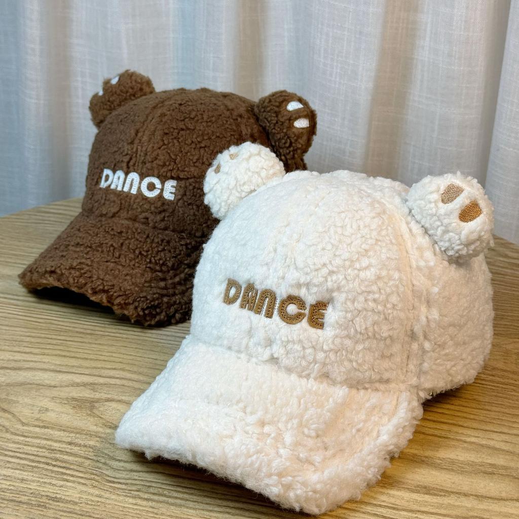 Hat Women's Autumn and Winter Thickened Ear Baseball Cap Korean Style Ins Trendy Shearling Face Revealing Small Versatile Peaked Cap