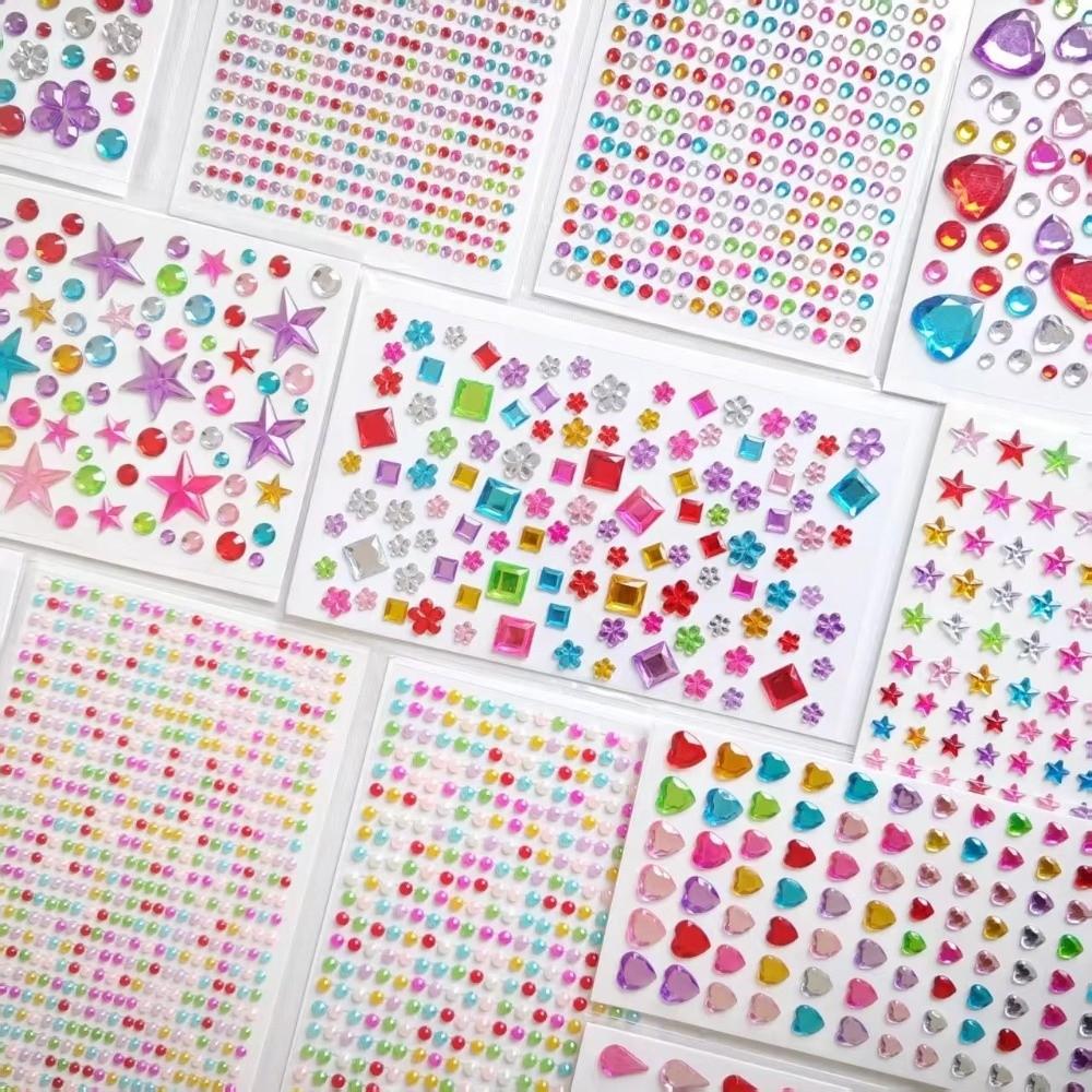 3D Rhinestone Rhinestone Stickers Mix-And-Match Self Adhesive Rhinestone Sticker Dress-Up