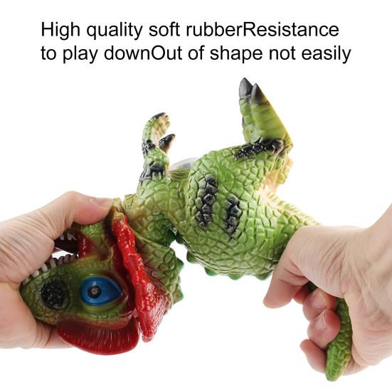 Dinosaur Model with Sound Realistic Stress Relief Soft Rubber Squeeze Dinosaur Figure Collection Model Birthday Gift