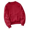 Women's Fashionable Casual Commuting Sport Pullover Long-sleeved Rhinestone-embroidered Loose-fitting Hoodie