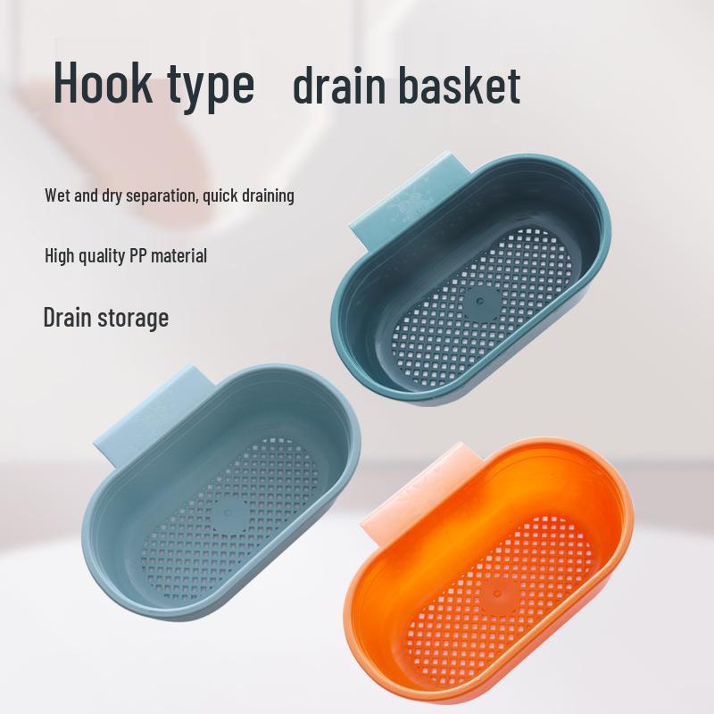 Universal Kitchen Sink Drain Basket for Dry/Wet Food, Fruits & Veggies - Plastic Filter & Separator.
