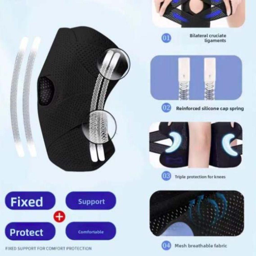 Verstellbare Kompressions-Kniebandage Elastische Sport-Kniepolster Elastisches Sport-Kniepolster Wandern