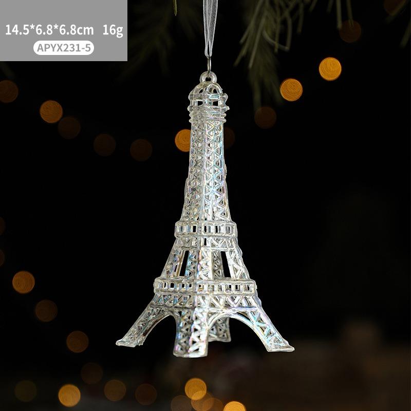 1pc New Christmas Tree Pendant Transparent Pumpkin Car Creative Bells Angel Girl Christmas Acrylic Decoration Supplies