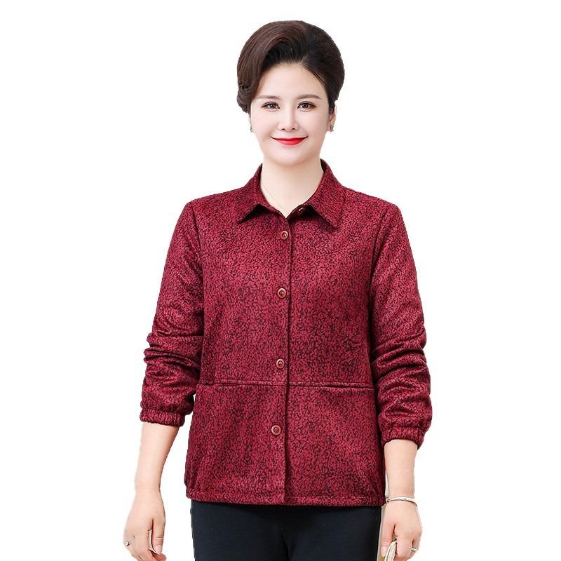 Autumn coat plus fat plus size old man clothes old woman old man top jacket