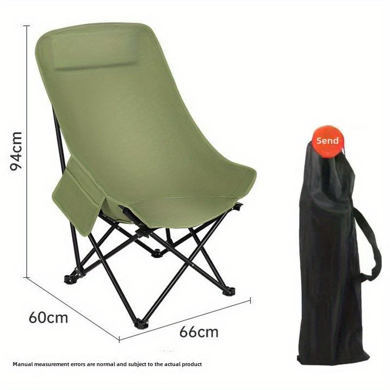 Foldable Moon Chair with High Backrest for Outdoor Fishing, Camping, and Picnics - Portable and Lightweight