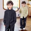 Boys' Chinese Style Hanfu Set - Spring/Autumn Shirt & Outfit for Performances and Formal Events
