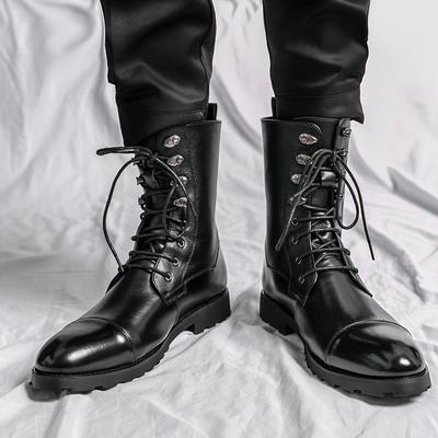 Casual männer lange stiefel Trendy Neue designer stile freizeit business party Büro outdoor motorrad Schwarz Braun plus größe schuhe