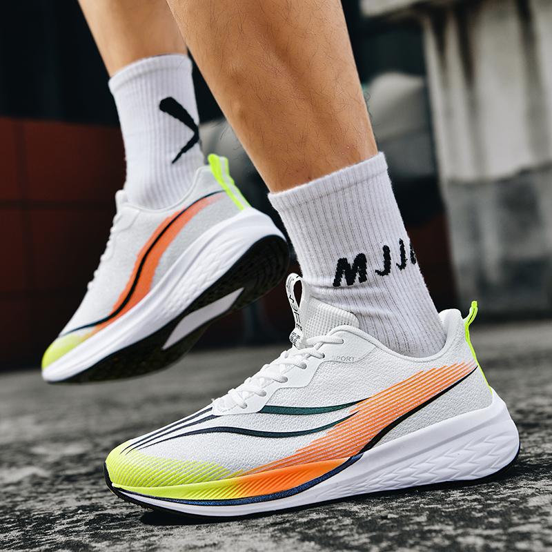 

Four Seasons Men s Shoes 2026 New Breathable Mesh Thick soled Sports Shoes for Youth Versatile Casual Running Shoes 35