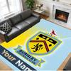 Crystal Velvet Rug Custom Name Text, Soft Non Slip Floor Mat Home DecorBurnley Football