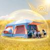 Double-Layer Ridge Tent: Outdoor Camping Tent with Two Bedrooms, Living Room, Sunshade, and Expandable Space