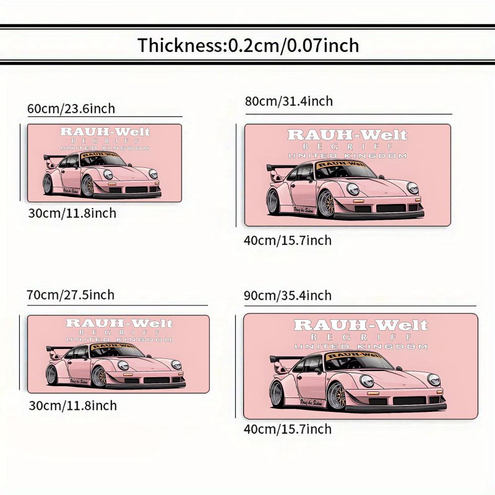 Cool Car Design Mouse Pad Large Computer Office Game Table Mat XXL Rubber Antislip Stitched Edges Keyboard Mats Long Desk Pads
