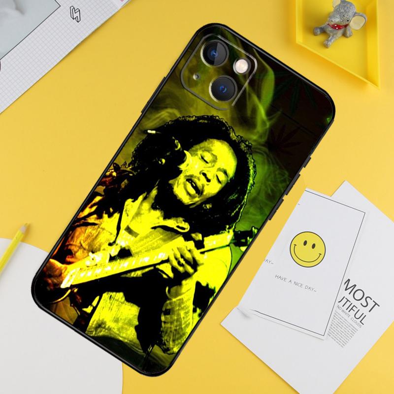 Bob Marley Singer Phone Case For iPhone 15 Pro 16 Pro 13 12 Mini 11 14 Pro Max XR 16 15 Plus 16e Cover Coque