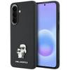 Karl Lagerfeld Saffiano Case with Karl&Choupette Metal Logo for Samsung Galaxy A57 5G Black