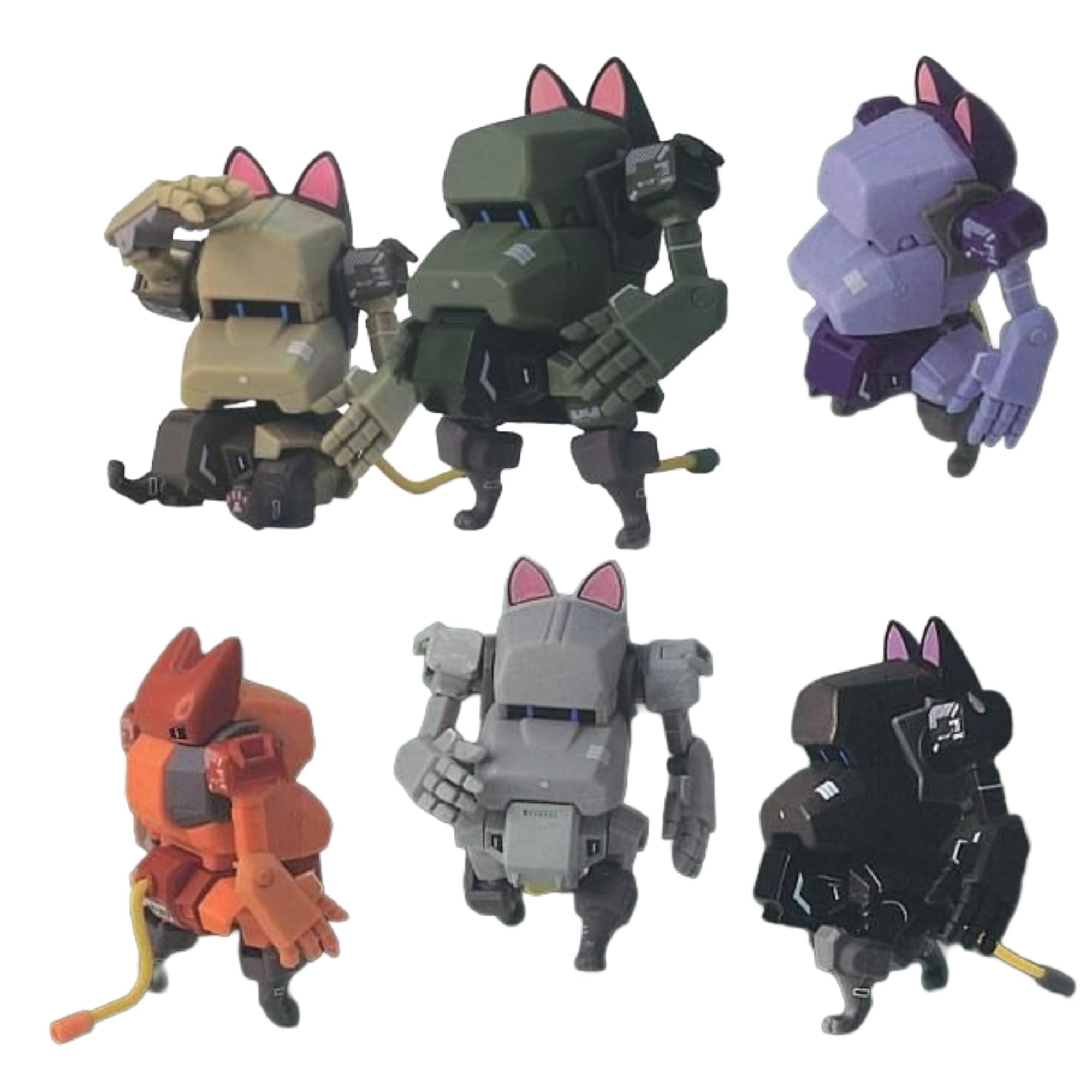 Toys Cabin Ground Force Type 07 Tank Natchin x Complete Set of Full Gachapon Capsule Toy Self-Defense Ver. 2.0 6, Set,