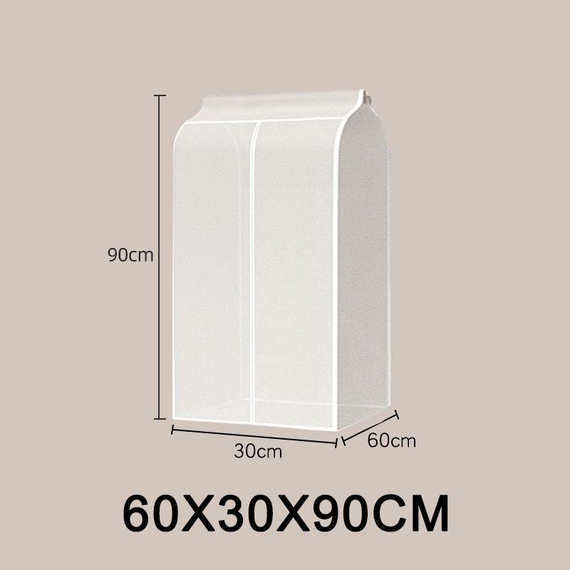 Clothes Dust Cover Fully Enclosed Closet Stereo Transparent Cover Stain Resistant Hanging Clothes Bag Household Coat Dust Cover