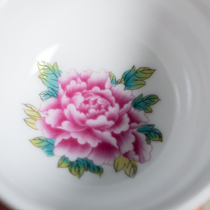 Enamel Color Master Cup Ceramic Household Tea Cup Personal Tasting Cup6A Gift Box Set for Practical Gift Giving