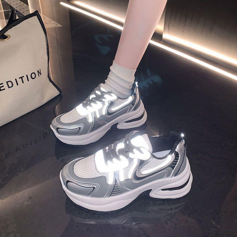Shoes women's 2025 new popular single shoes versatile spring platform dad shoes heightening women's shoes sports shoes women's
