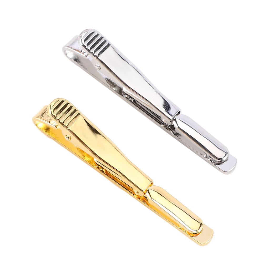 Simple Silver Gold Toned Stainless Steel Necktie Clasp for Men Gift Suit Clip Metal Tie Clip Pin