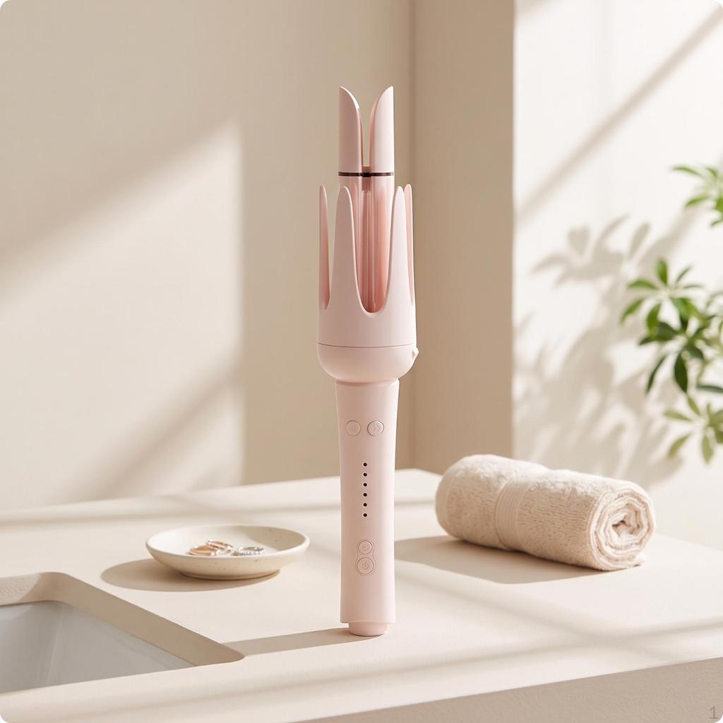 Hair Straightener and Curler 2in1 Curling Iron with Brush Attachment CeramicCoated Interchangeable