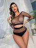 Passion Quick-Release Fishnet One-Piece Lingerie Set