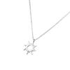 [Emitame] Emitame S925 Sterling Silver Coated Ethnic Sun Necklace - Simple Metallic Cool Sun Pendant for Women