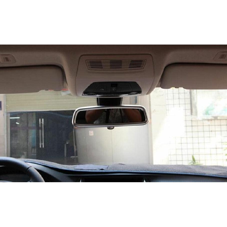 Interior Rearview Mirror Frame Cover Decor For Benz GLA CLA 2013- ABS Silver