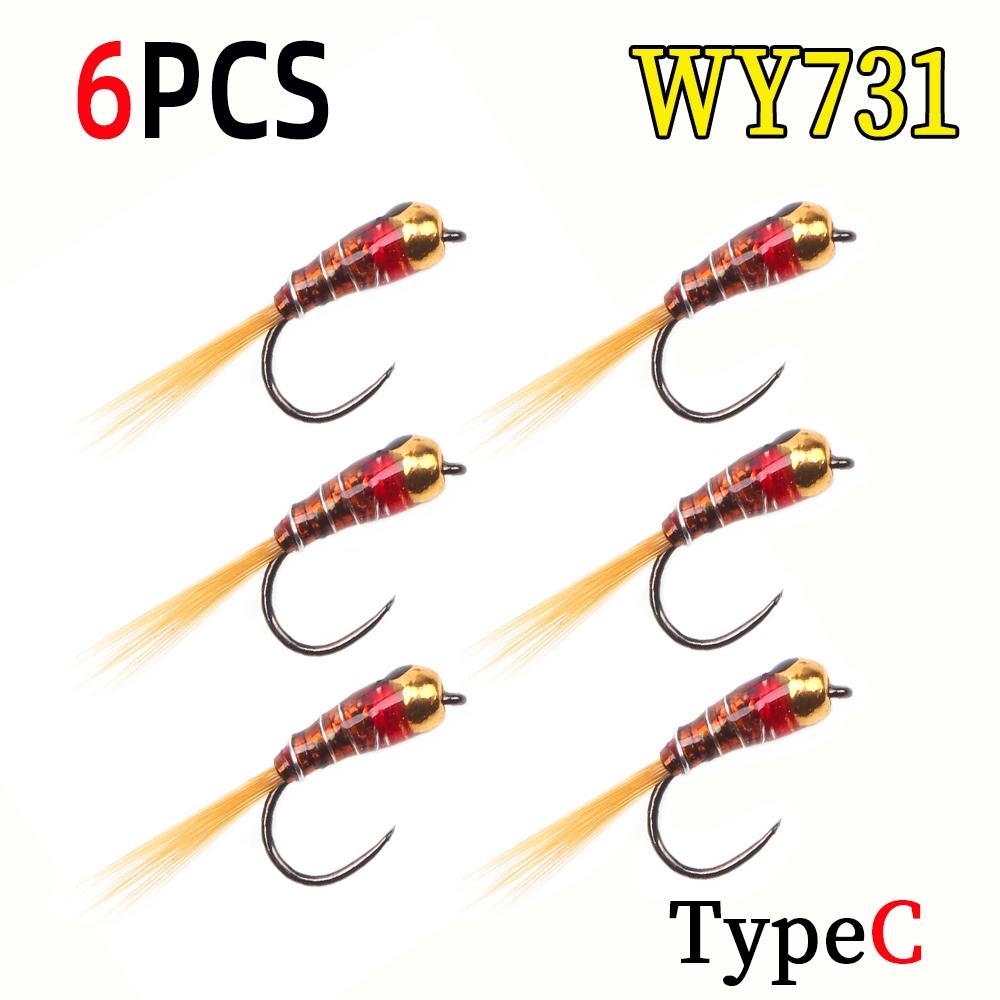 

6 шт. нимф Perdigon или евронимф для утяжеленной нахлыстовой ловли нимфы быстро тонущие приманки для ловли форели, хариуса