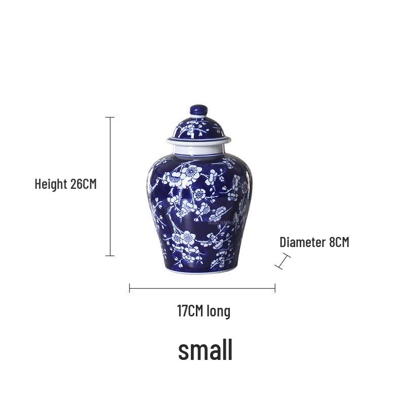 High-End Blue and White Chinese Porcelain Vase for Living Room Decor