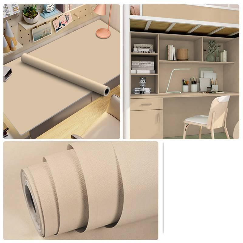 Matte Color Solid Design Dormitory Desktop Decoration Self Adhesive Wallpaper