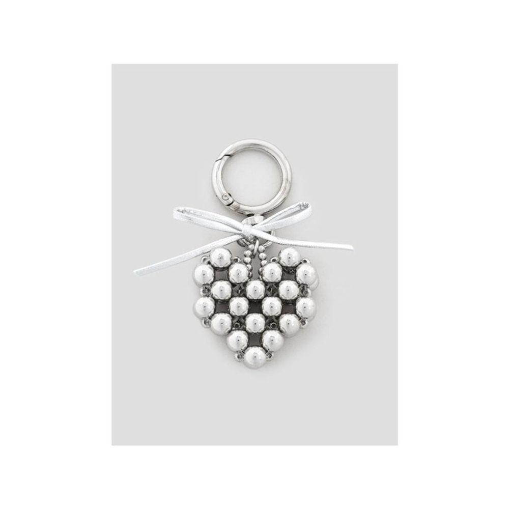 

8SECONDS Silver Ball Heart Keychain Gray (19578ZWY53) Gray (antique silver)