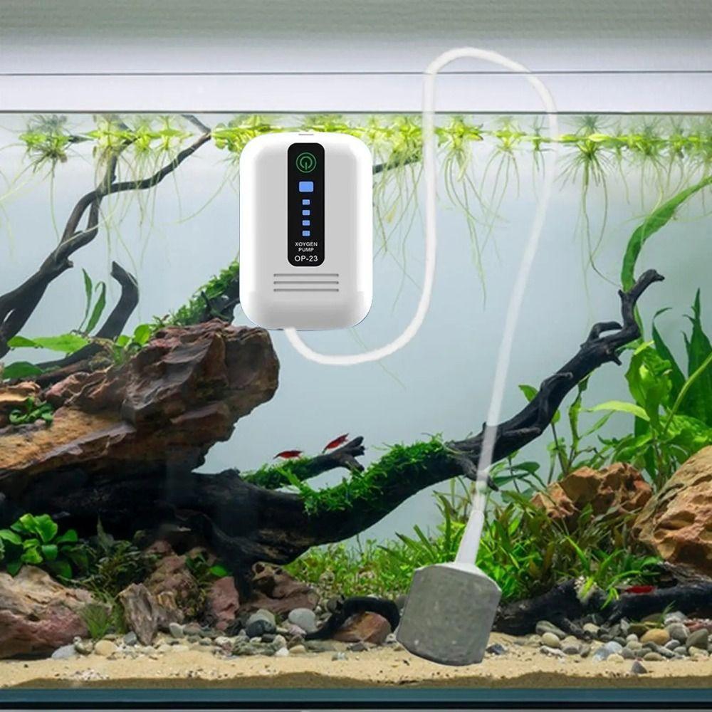 Langlebige 70H/40H Aquarium Sauerstoffpumpe USB Wiederaufladbar Fischbecken Sauerstoffpumpe Ultra Leise Wasserdicht Outdoor Angeln Sauerstoffpumpe
