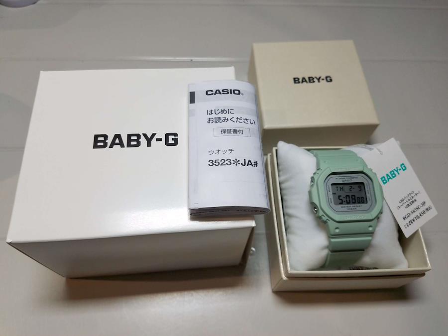 CASIO Baby-G BGD-565SC-3JF BGD-565 Series Quartz Casual Flower color Spring Pearl light Green Wrist Watch For Woman