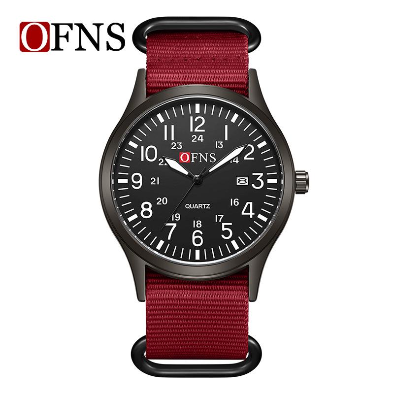 OFNS Unisex Quartz Exam Watch: Simple, Waterproof, Calendar, Fluorescent.