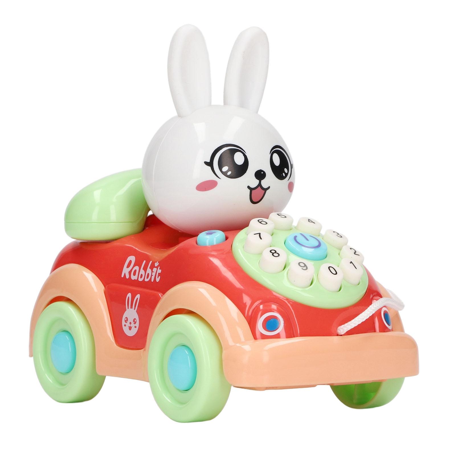 

Baby Telephone Car Toy Cartoon Toddler Learning Cell Phone Auto Toy for Early Education