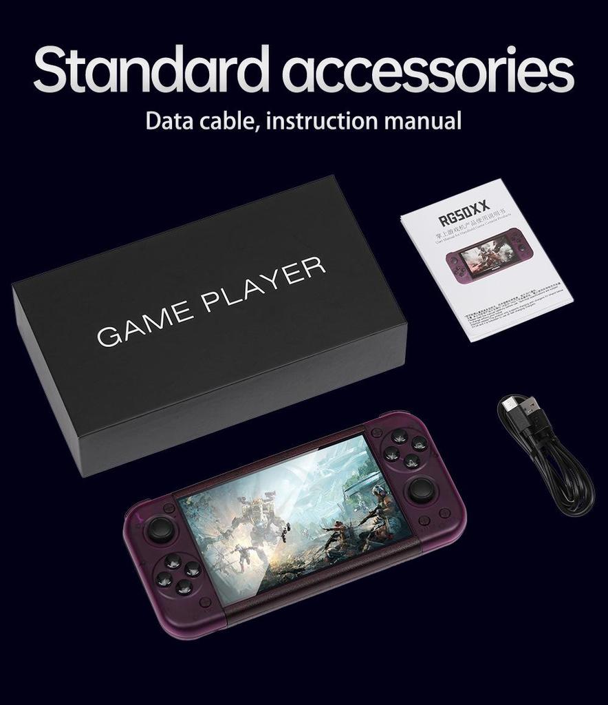 Handheld RG50XX Retro GBC Arcade Game Console with Double Open Source PSP Games and LINUX System.