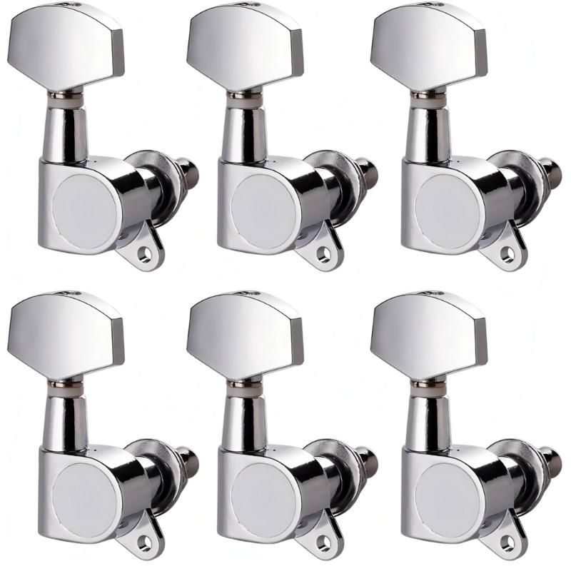 6Pcs Metal Guitar Tunings Pegs Key Tuners Machine Head Knob Guitar String Tunings Peg Guitar Replacement Part Enduring