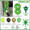 36pcs 40inch Green Pixel Number Balloon 0-9 Set Jungle Game Event Birthday Party Decoration Anniversary Photography Props