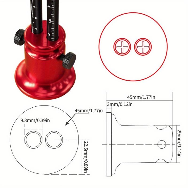 Woodworking Marking Scriber Anodized Aluminum Body Steel Cutter Double Scale Measurement System For Cabinet Making
