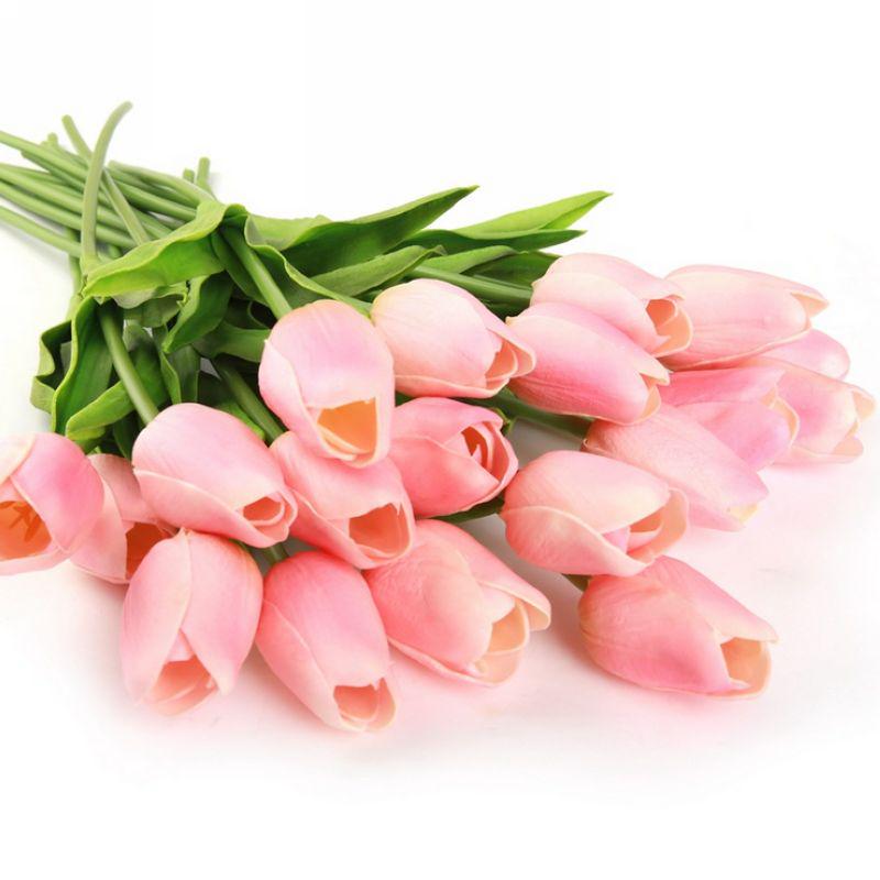 6 teile/los Künstliche Blumen Bouquet Mini Tulpe Hochzeit Braut Brautjungfer Hortensien Floral Party Decor