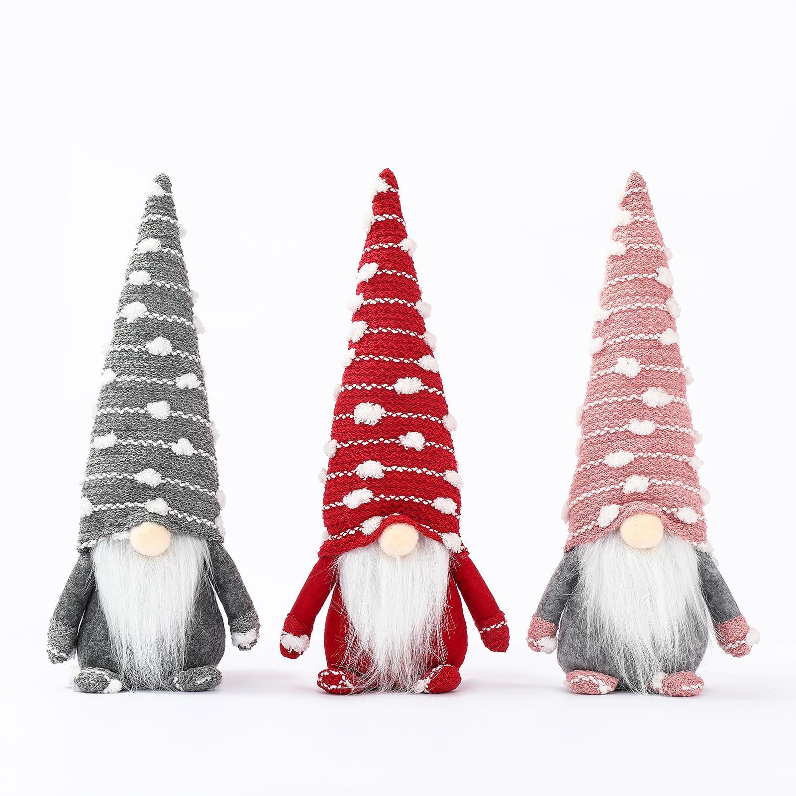 

Новые рождественские украшения безликая кукла кукла старик шерстяная снежинка украшение на окно красный