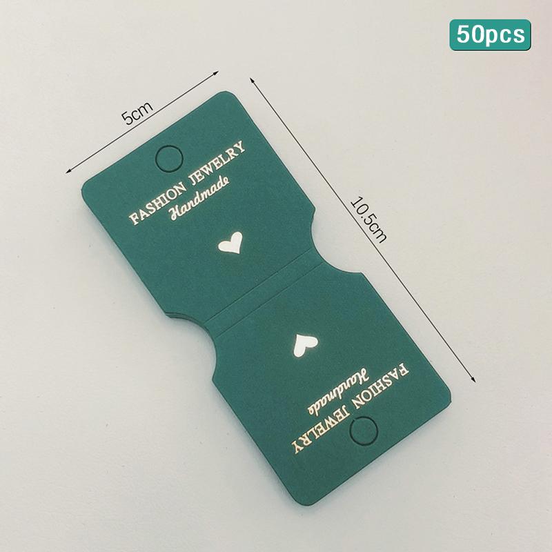 

50 шт. простых бумажных этикеток, подарочные бирки ручной работы, бирки для ювелирных изделий, заколки для волос, аксессуары для волос, складная упаковочная карточка