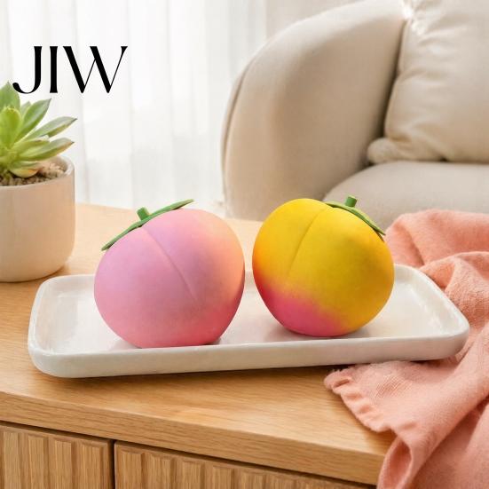 TPR Stress Ball Giant Peach Relief Toy, Realistic Large Squeeze Toy Simulated Fruit Sensory Desk for Adults & Kids