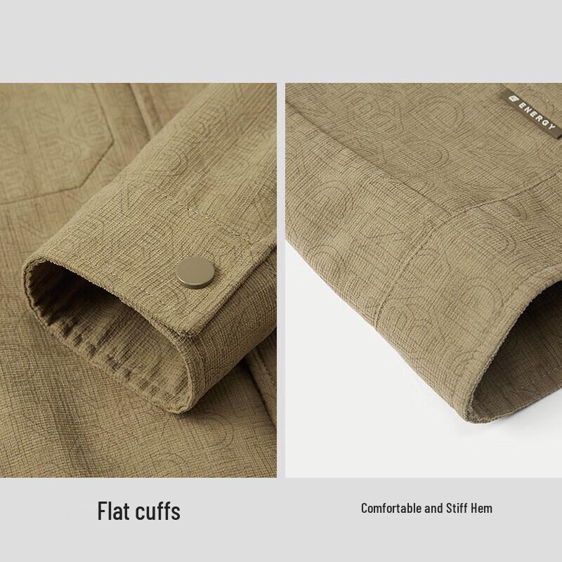 HLA Men's Mid-Yellow Pattern Fall Lapel Jacket