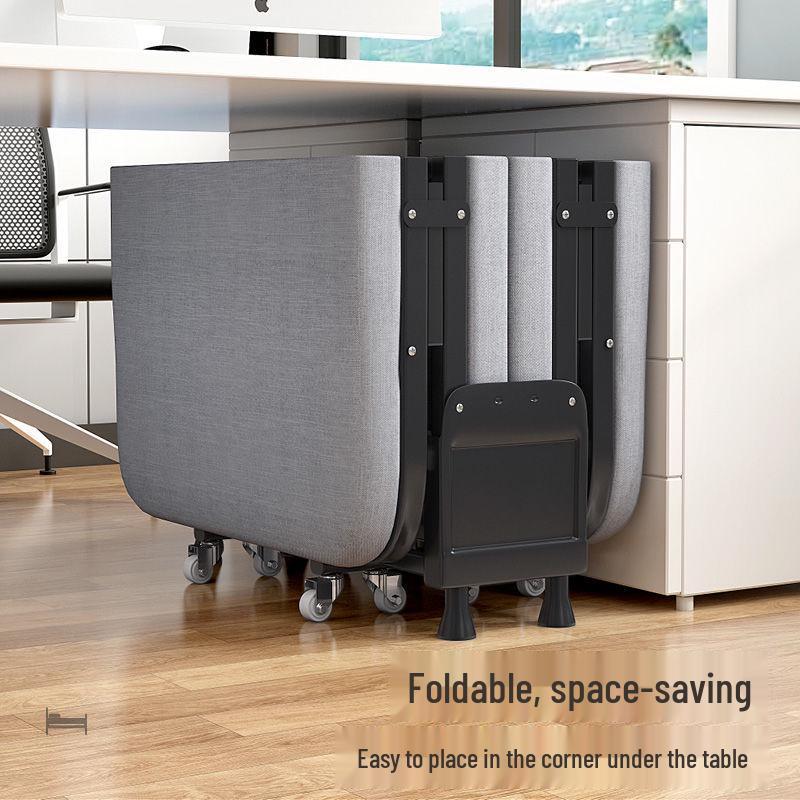 Adjustable Multi-Wheel Folding Bed for Office, Hospital, or Bedroom Use